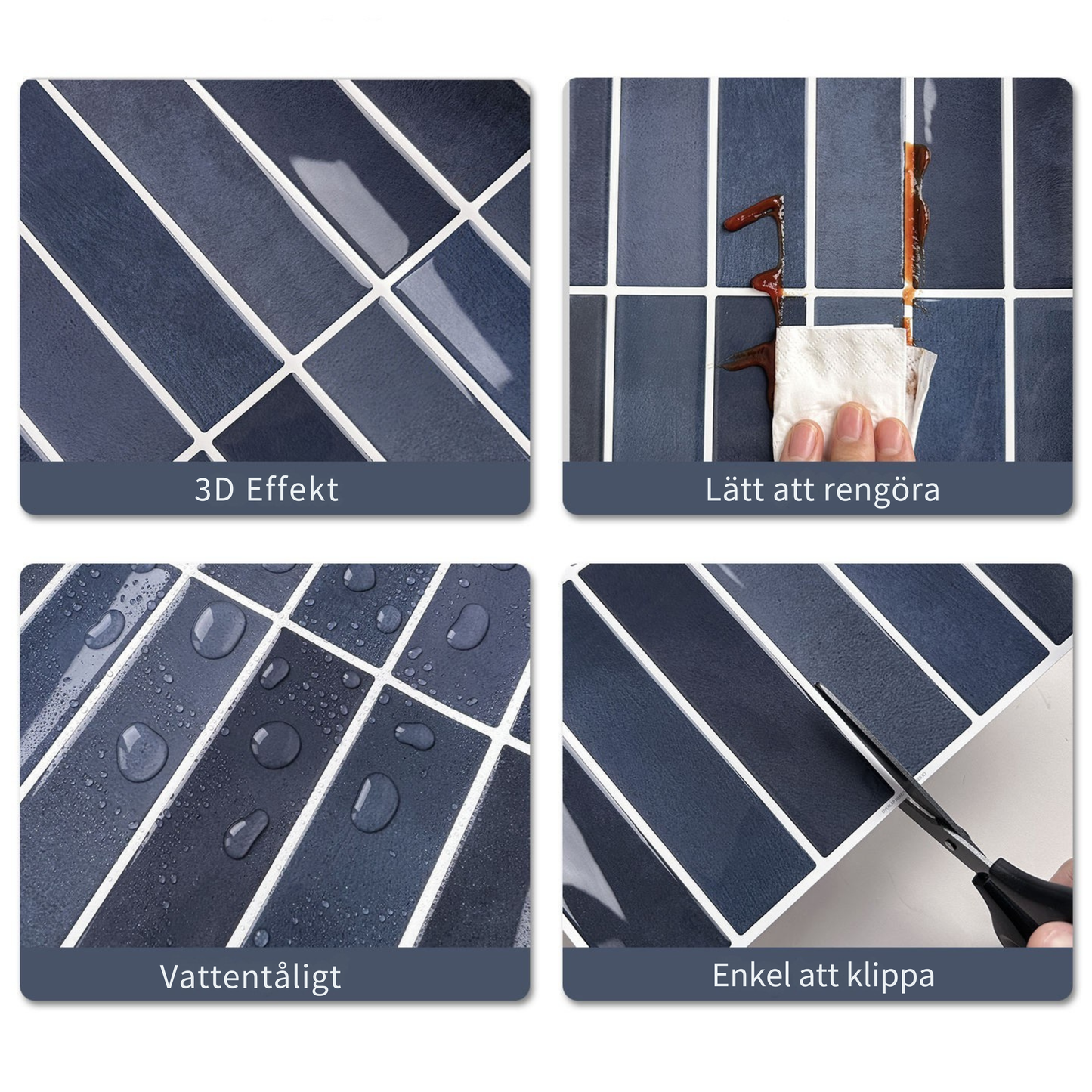 Fjord Reflection installationsguide – hur man lägger självhäftande 3D vinyl kakel på vägg