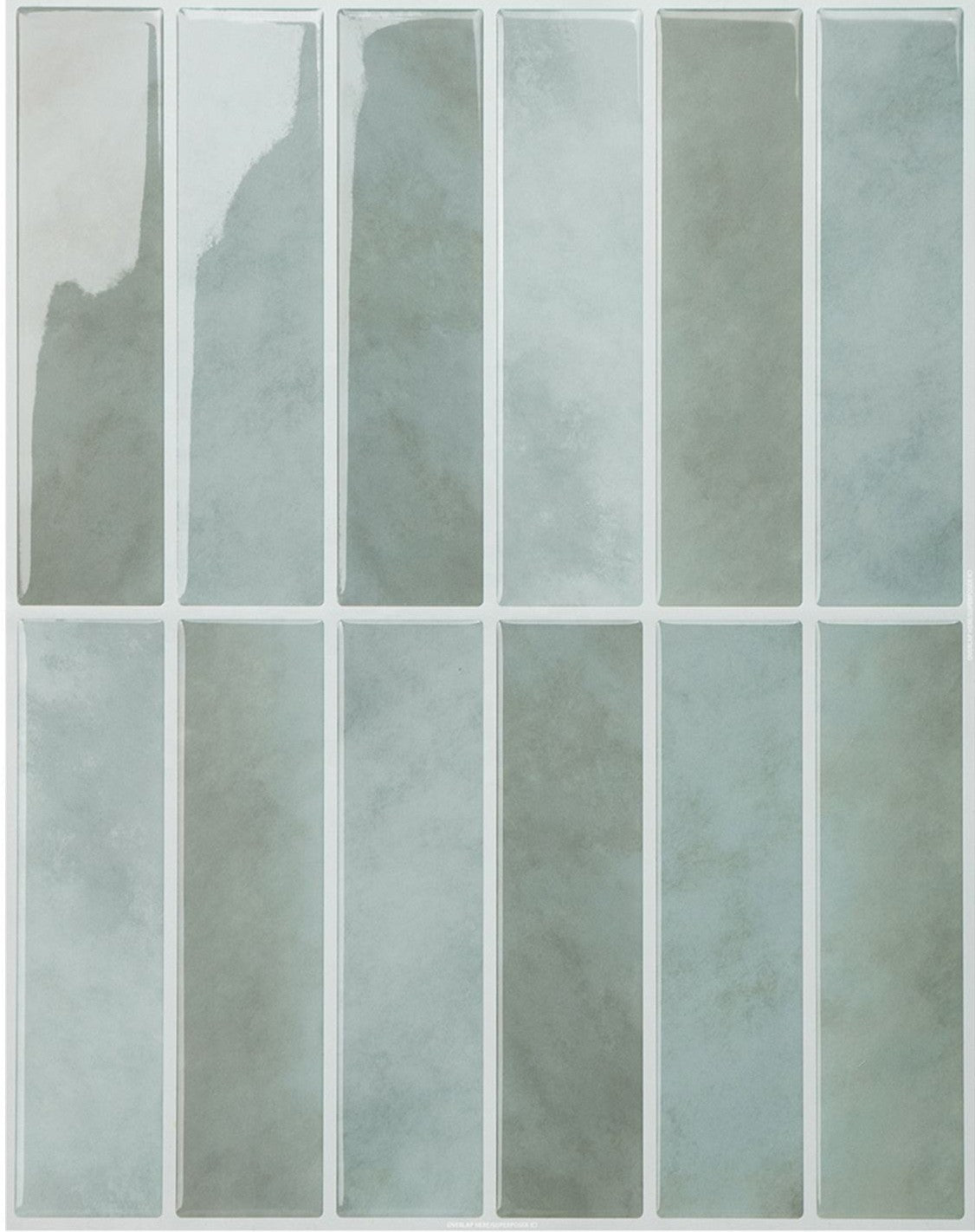 Fjord Reflection T80566 Sandvik – grå 3D vinyl kakelplatta 30,5×30,5 cm 5 ark