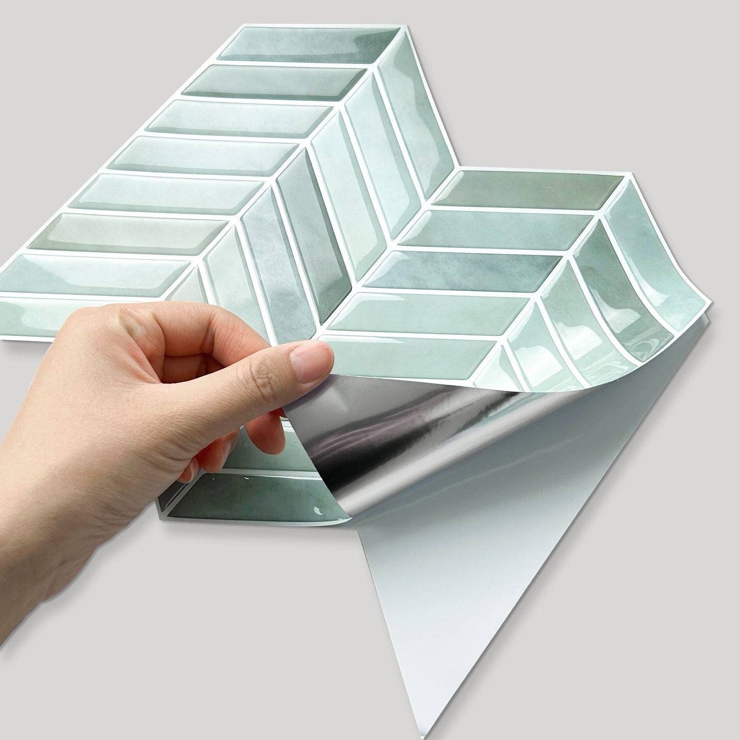 Nordic Elements självhäftande kakelplatta produktbild – geometrisk 3D vinyl 30×30 cm