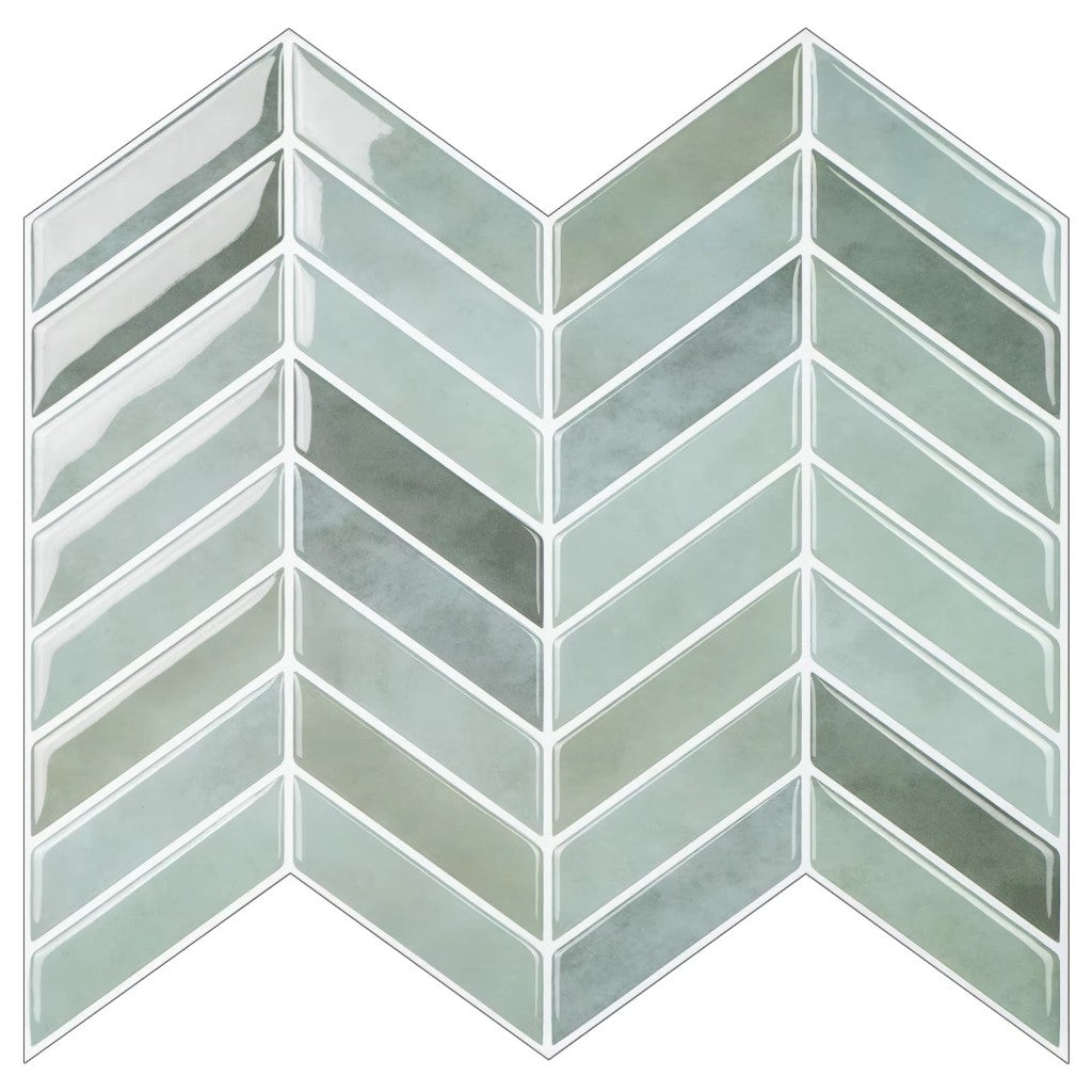 Nordic Elements T80523 Arktisk Dimma – grå 3D vinyl geometrisk kakelplatta 30×30 cm