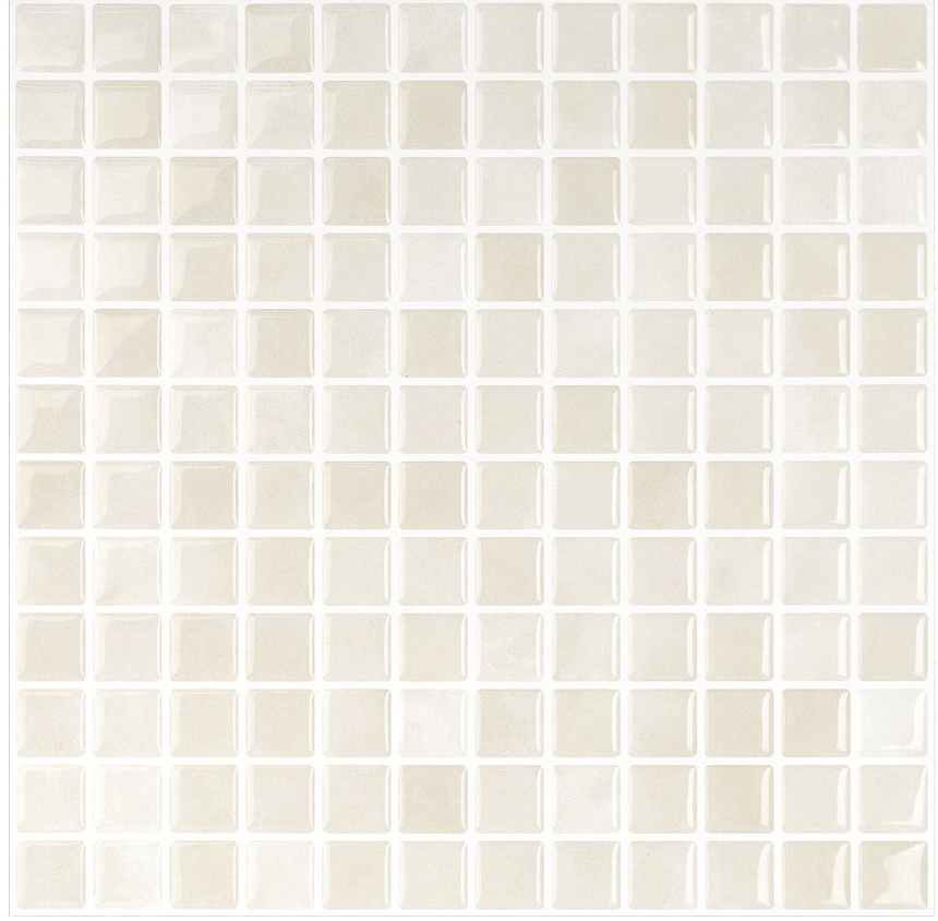 Nordic Mosaik T80241 Sandsten Beige – beige 3D vinyl mosaik kakelplatta 30×30 cm 5 ark