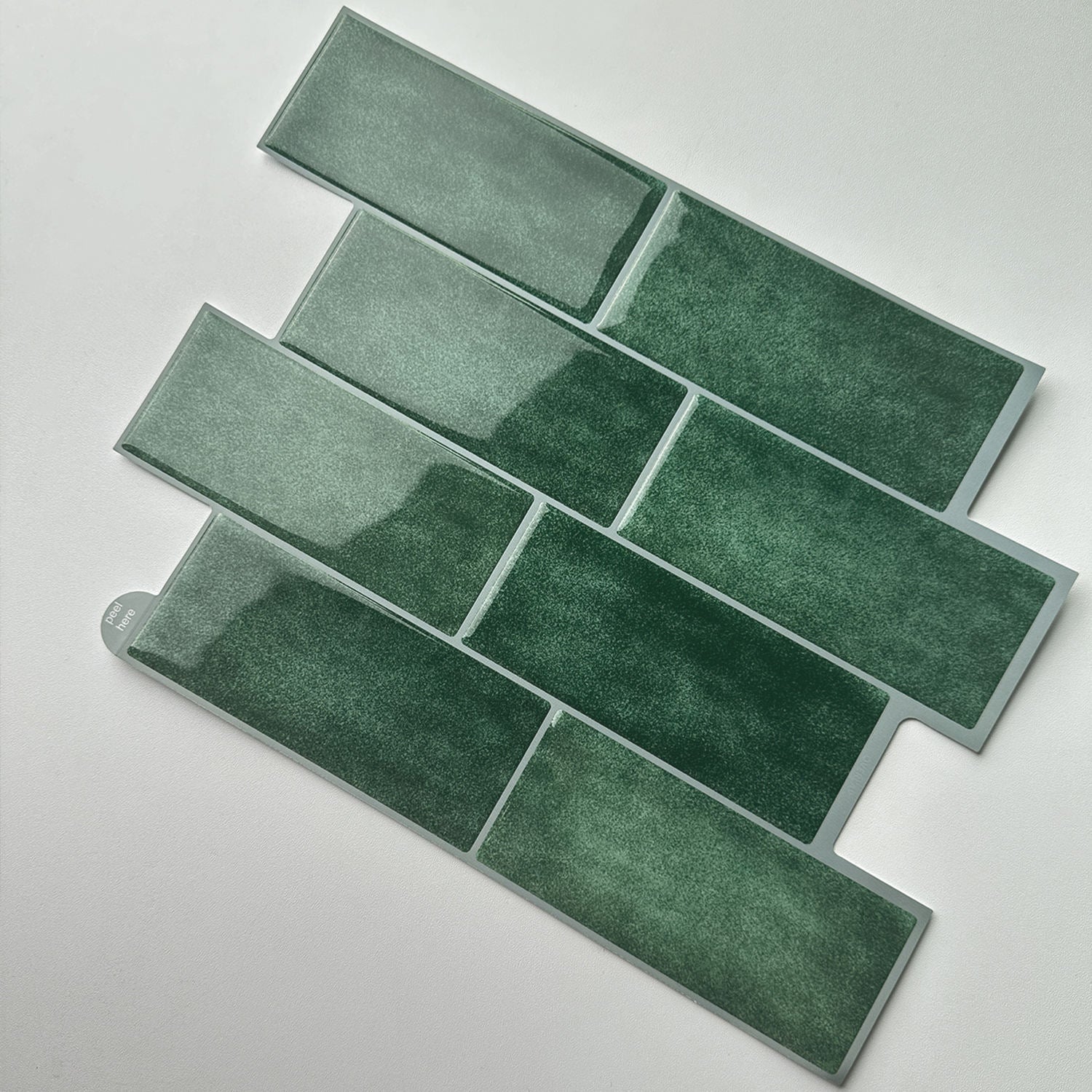 Nordic Subway kakelplatta produktbild – självhäftande 3D vinyl tunnelbanekakel 29,4×21,2 cm