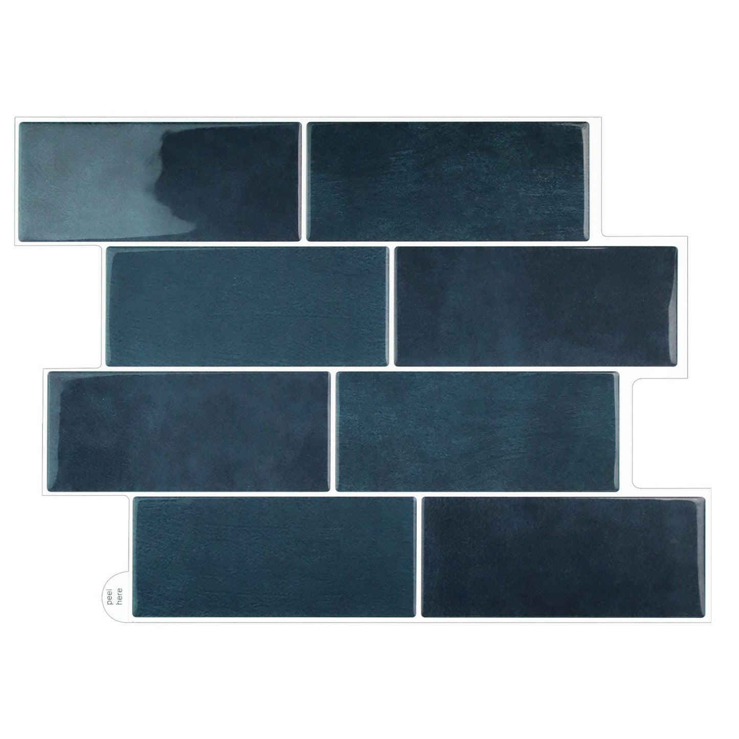 Nordic Subway T80761 Stormmoln – grå 3D vinyl tunnelbanekakel 29,4×21,2 cm